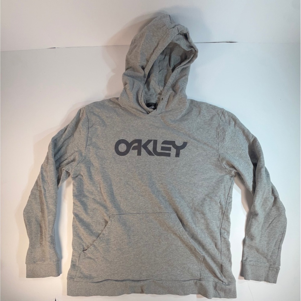 Oakley Mens B1B Logo Hoodie Gray Regular Fit Pullover Sweatshirt XL